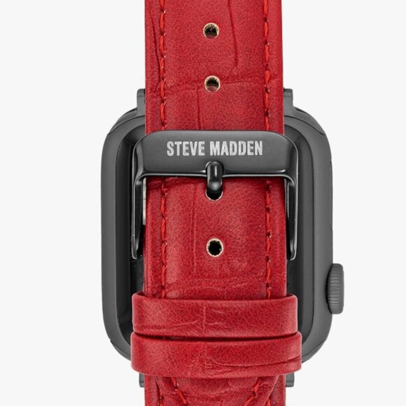 Steve Madden Watch Strap Red Leather Synthetic 38mm 40mm 41mm NEW IN BOX - Picture 5 of 11